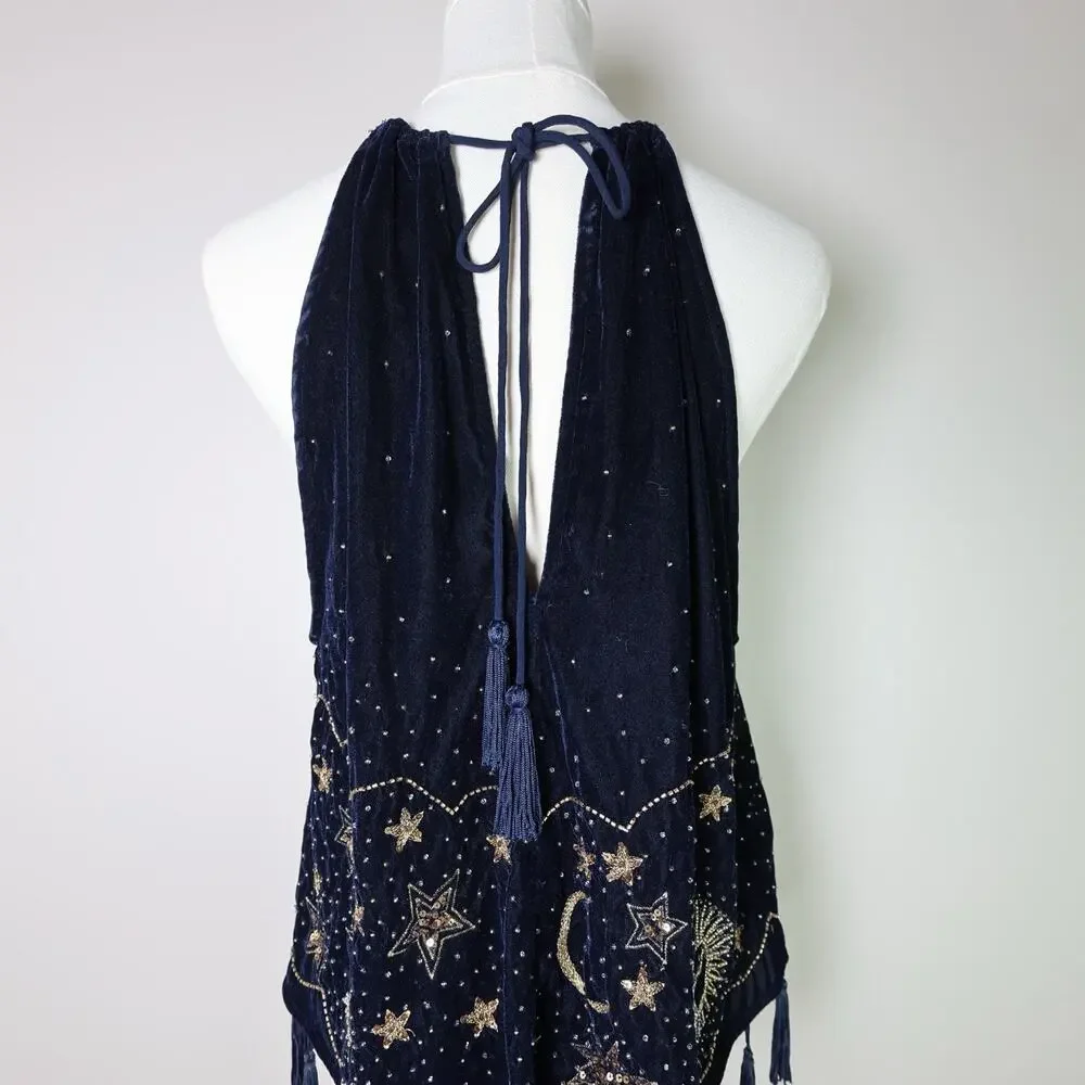 Free People Midnight Magic Embellished Tank in Midnight Size S - Picture 13 of 15